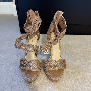 Jessica Simpson Bonilynn Platform Strappy Dress Sandals- Size 6